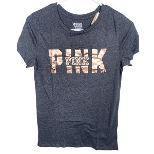 {NWT} PINK Victoria’s Secret Tee Gray XS
